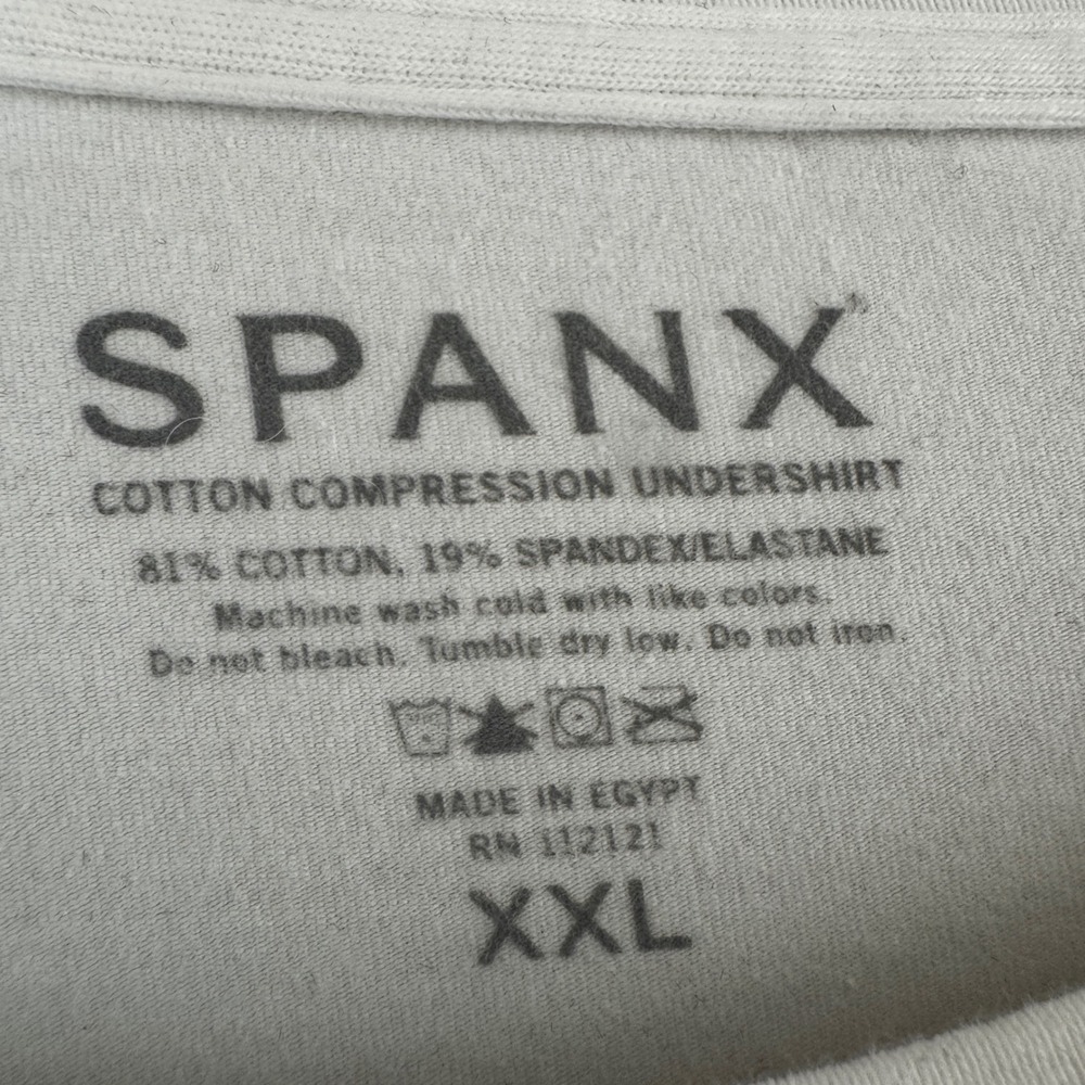 Spanx Cotton Compression Undershirt White Short S… - image 8